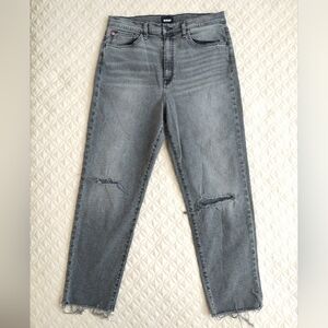 HUDSON Woman KASS High Rise Straight Ankle Distressed Jeans Size: 29 EUC